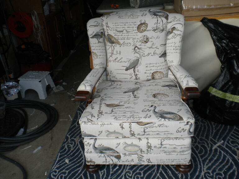 Antique armed side chair